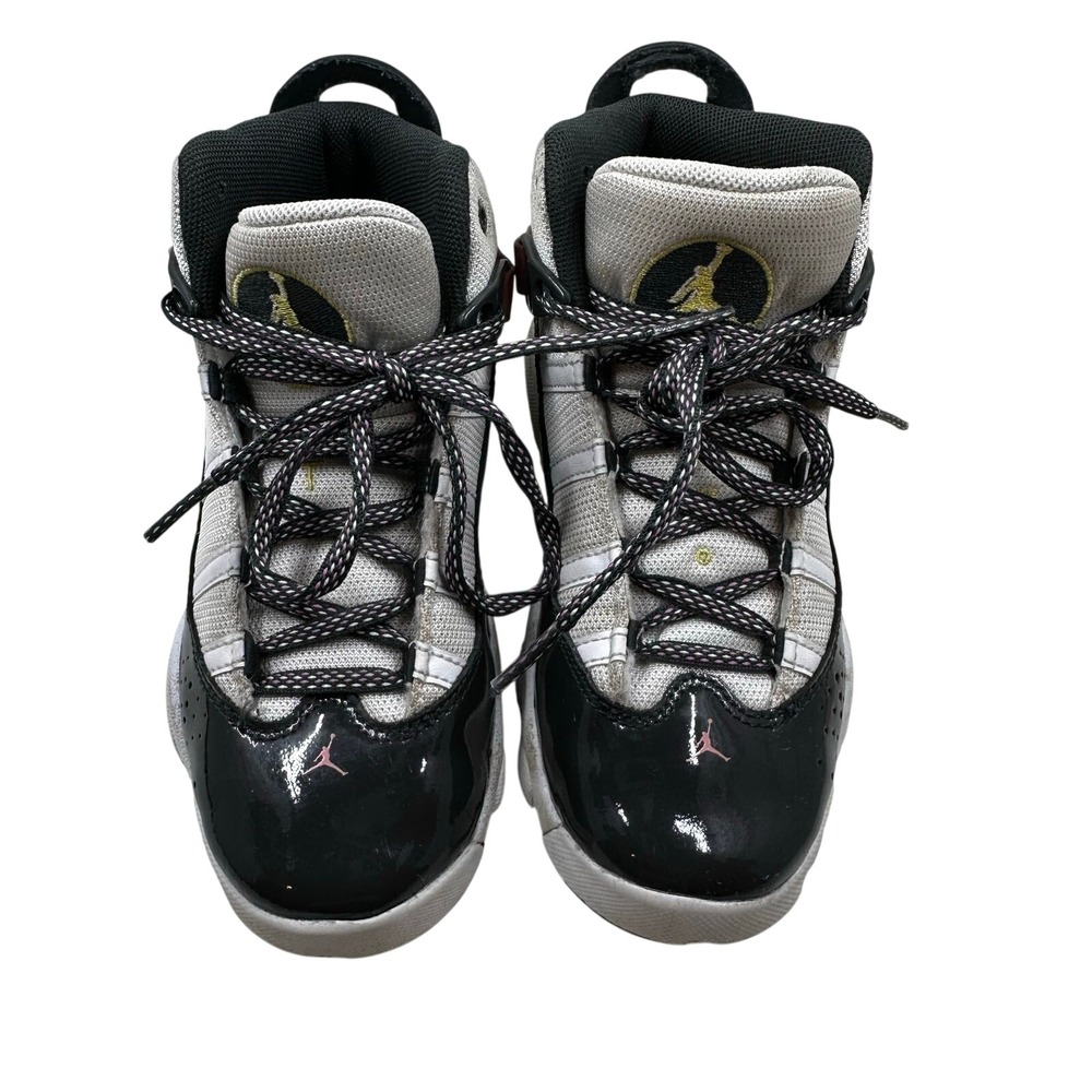 Jordan 6 Rings 13C White Black Pink‎ DV3180-101 Kids Basketball Sneaker Retro - Picture 2 of 10